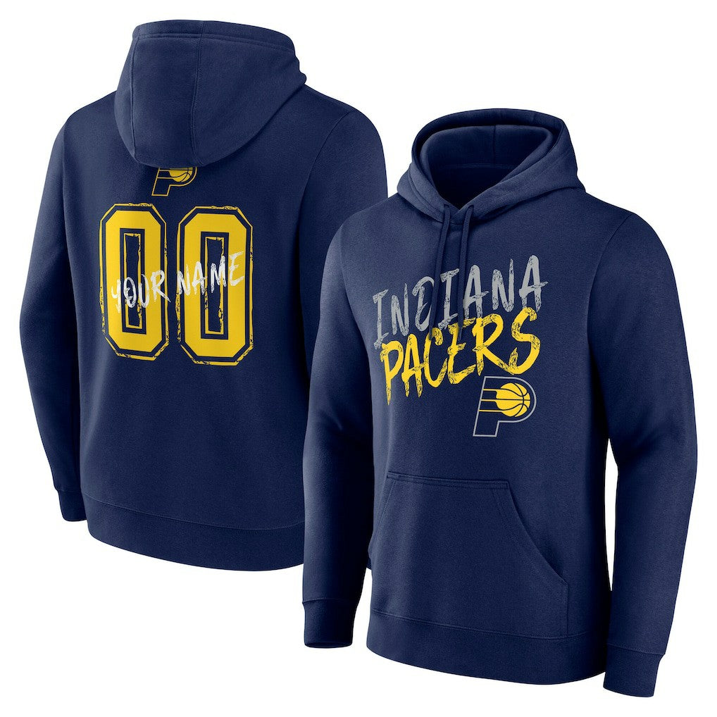 NBA - Indiana Pacers Hustle Custom Pullover Hoodie - Navy