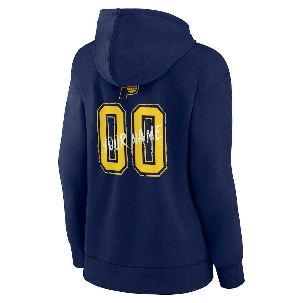 NBA - Indiana Pacers Women's Hustle Custom Pullover Hoodie - Navy