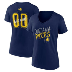 NBA - Indiana Pacers Women's Hustle Custom V-Neck T-Shirt - Navy