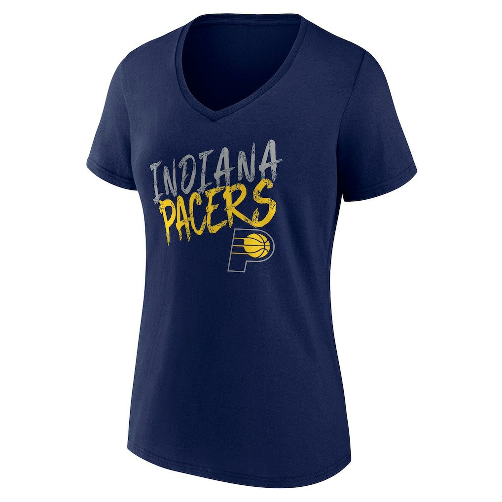 NBA - Indiana Pacers Women's Hustle Custom V-Neck T-Shirt - Navy