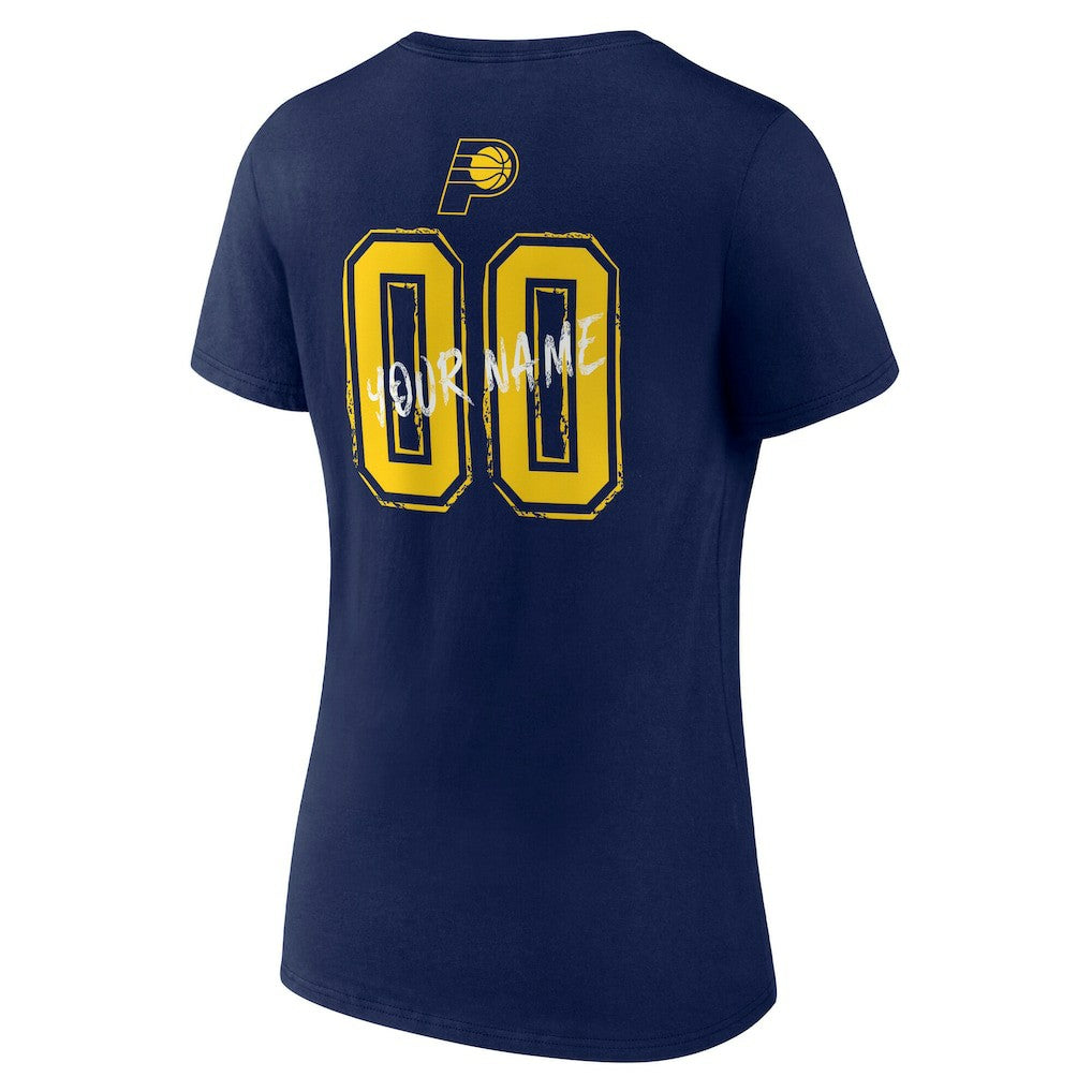 NBA - Indiana Pacers Women's Hustle Custom V-Neck T-Shirt - Navy
