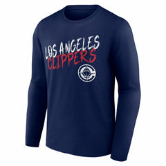 NBA - LA Clippers Hustle Custom Long Sleeve T-Shirt - Navy