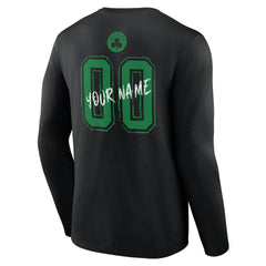 NBA - Boston Celtics Hustle Custom Long Sleeve T-Shirt - Black