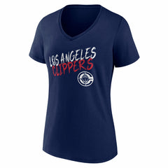 NBA - LA Clippers Women's Hustle Custom V-Neck T-Shirt - Navy