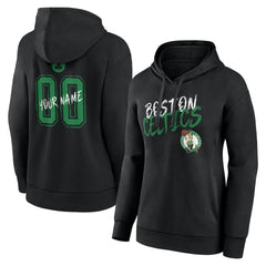 NBA - Boston Celtics Women's Hustle Custom Pullover Hoodie - Black