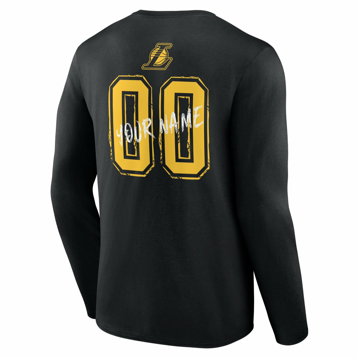 NBA - Los Angeles Lakers Hustle Custom Long Sleeve T-Shirt - Black