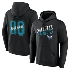 NBA - Charlotte Hornets Hustle Custom Pullover Hoodie - Black