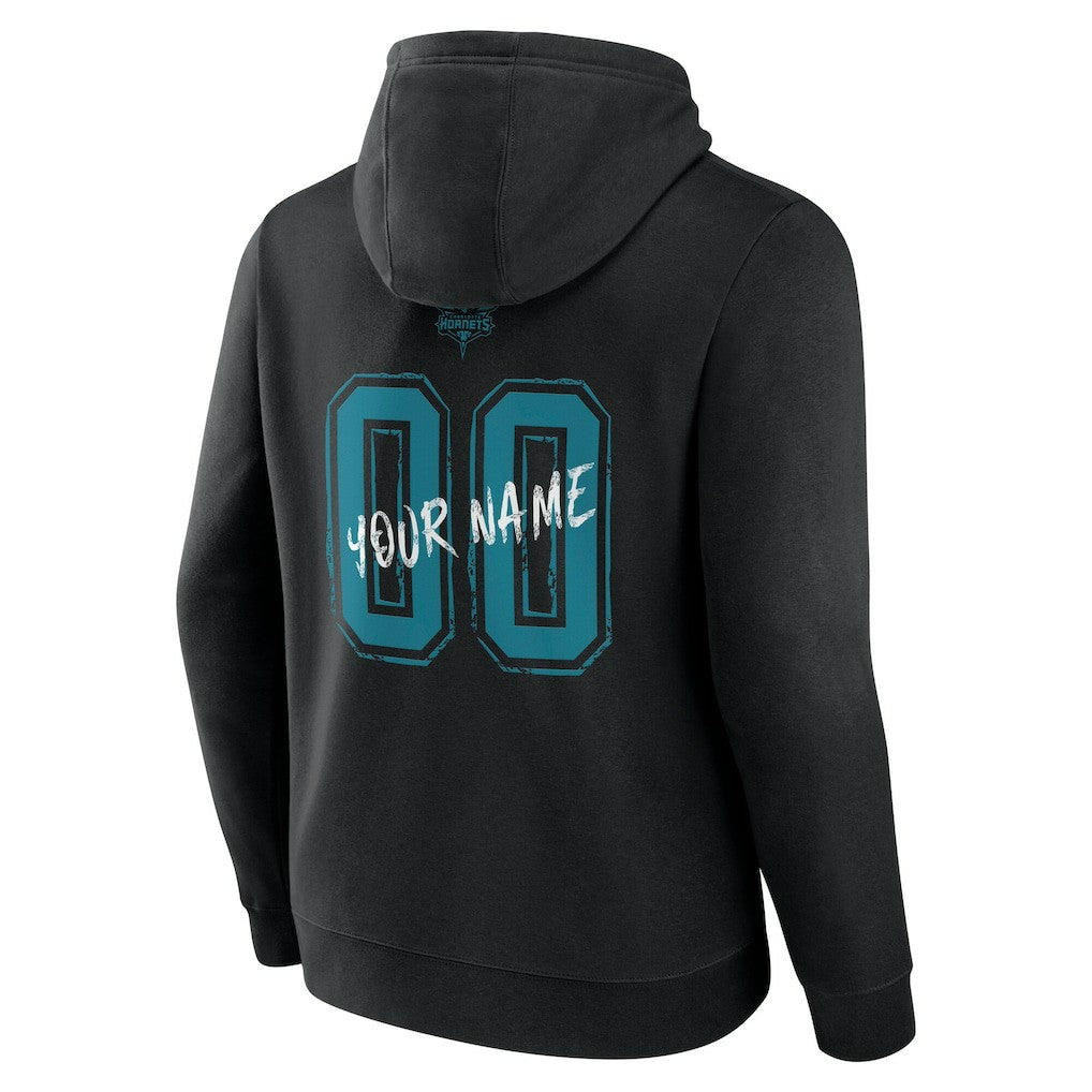 NBA - Charlotte Hornets Hustle Custom Pullover Hoodie - Black