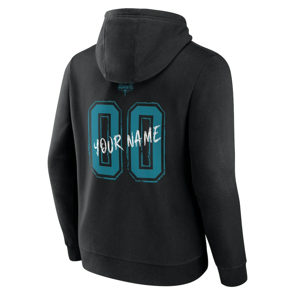 NBA - Charlotte Hornets Hustle Custom Pullover Hoodie - Black