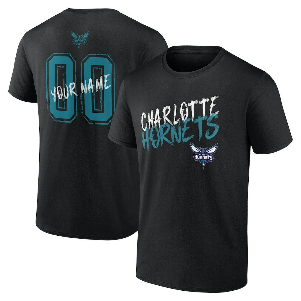 NBA - Charlotte Hornets Hustle Custom T-Shirt - Black