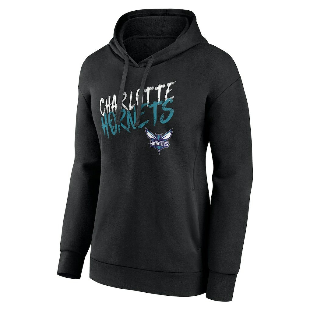 NBA - Charlotte Hornets Women's Hustle Custom Pullover Hoodie - Black