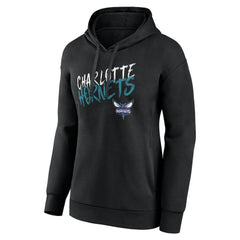 NBA - Charlotte Hornets Women's Hustle Custom Pullover Hoodie - Black