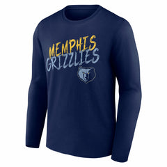 NBA - Memphis Grizzlies Hustle Custom Long Sleeve T-Shirt - Navy