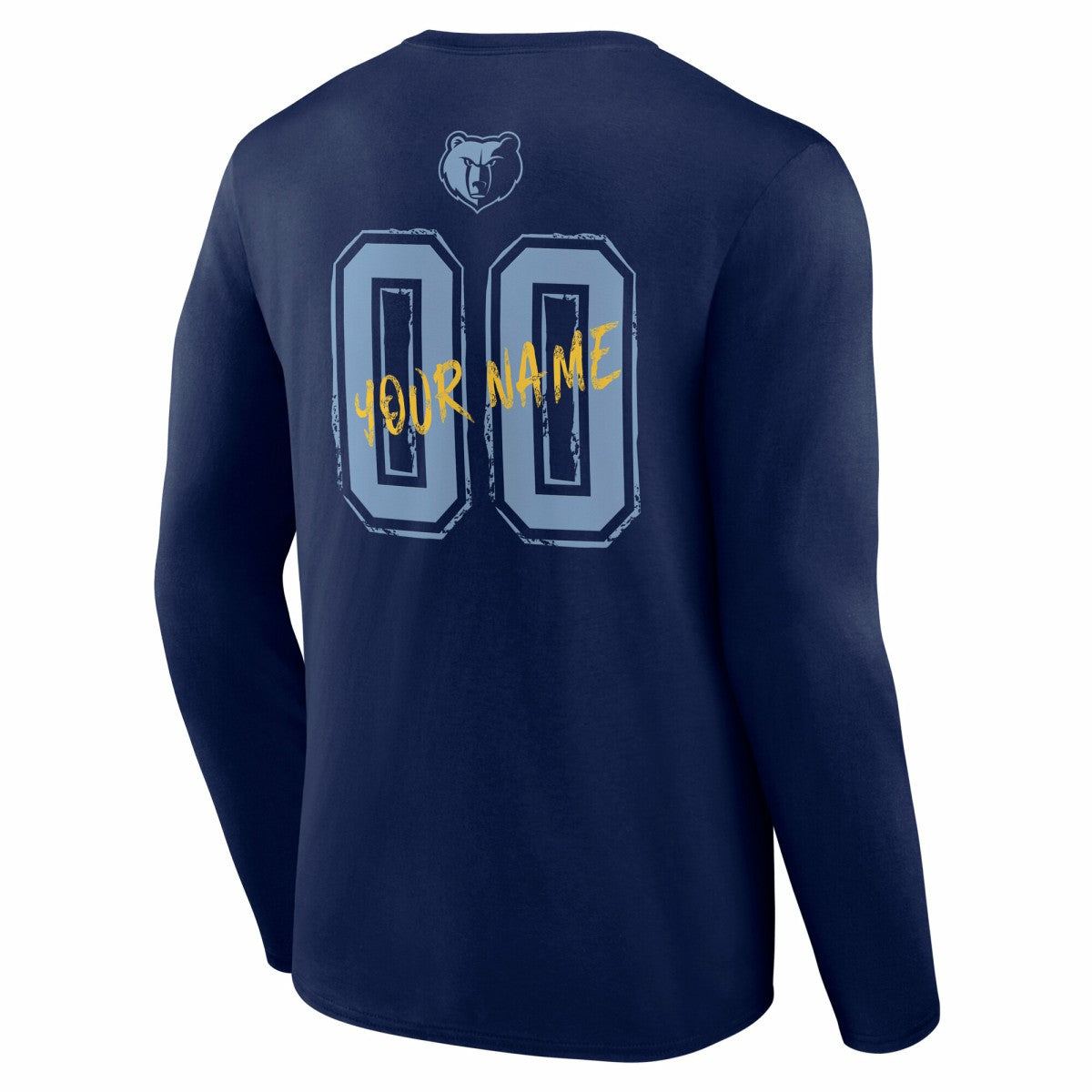 NBA - Memphis Grizzlies Hustle Custom Long Sleeve T-Shirt - Navy