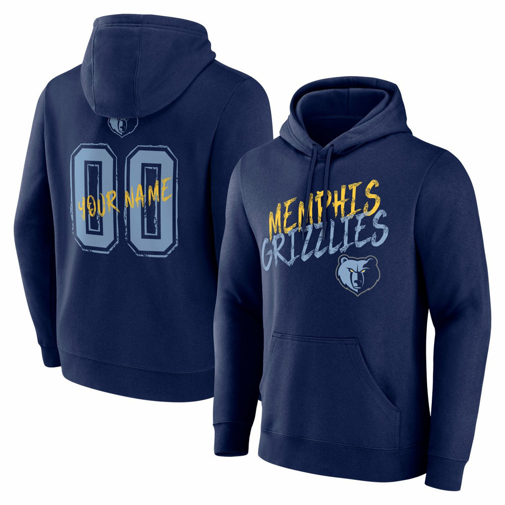 NBA - Memphis Grizzlies Hustle Custom Pullover Hoodie - Navy
