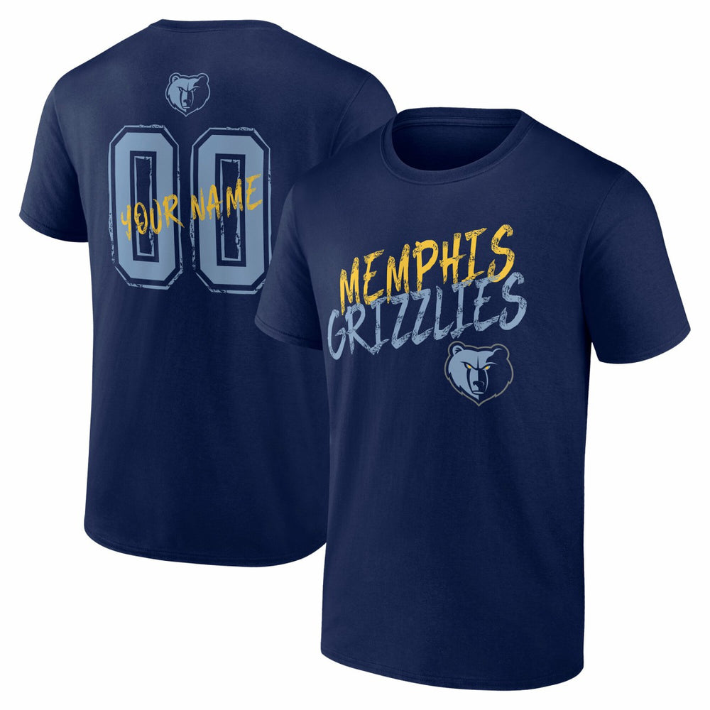 NBA - Memphis Grizzlies Hustle Custom T-Shirt - Navy