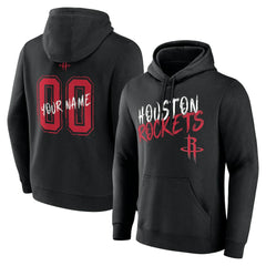 NBA - Houston Rockets Hustle Custom Pullover Hoodie - Black
