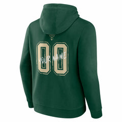 NBA - Milwaukee Bucks Hustle Custom Pullover Hoodie - Hunter Green