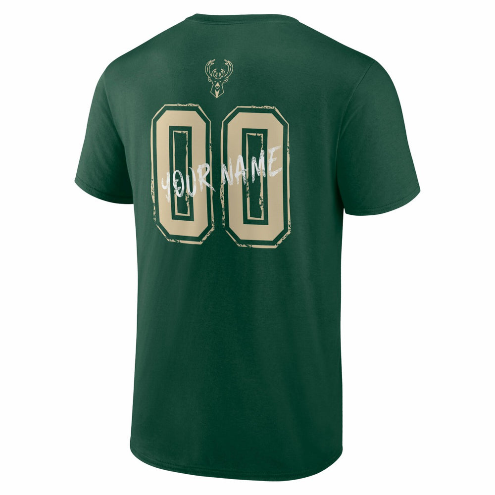 NBA - Milwaukee Bucks Hustle Custom T-Shirt - Hunter Green