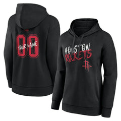 NBA - Houston Rockets Women's Hustle Custom Pullover Hoodie - Black
