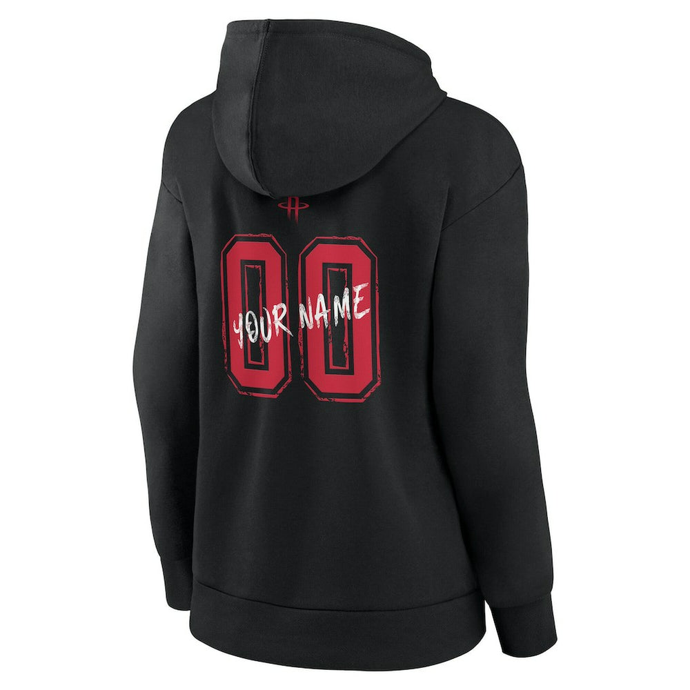 NBA - Houston Rockets Women's Hustle Custom Pullover Hoodie - Black