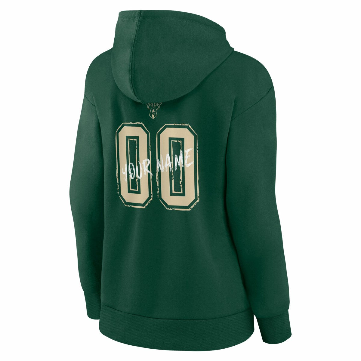 NBA - Milwaukee Bucks Women's Hustle Custom Pullover Hoodie - Hunter Green
