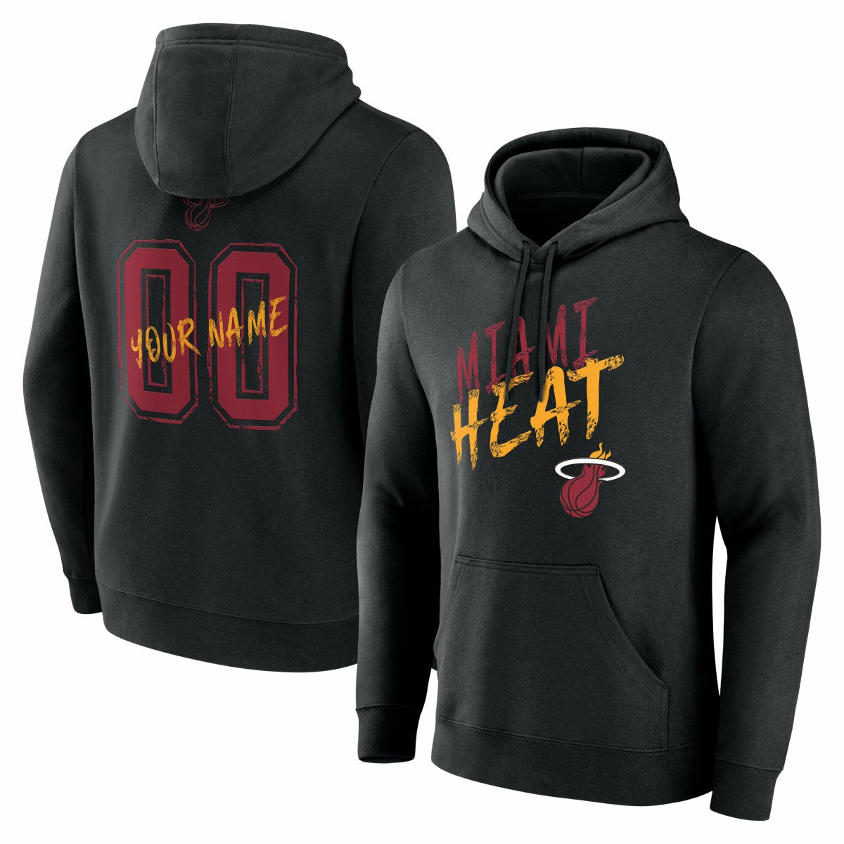 NBA - Miami Heat Hustle Custom Pullover Hoodie - Black