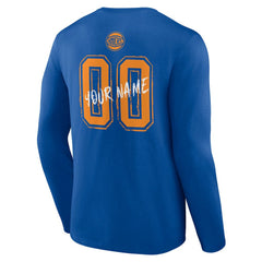 NBA - New York Knicks Hustle Custom Long Sleeve T-Shirt - Blue