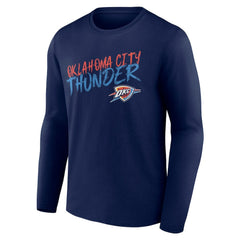 NBA - Oklahoma City Thunder Hustle Custom Long Sleeve T-Shirt - Navy