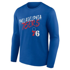 NBA - Philadelphia 76ers Hustle Custom Long Sleeve T-Shirt - Royal