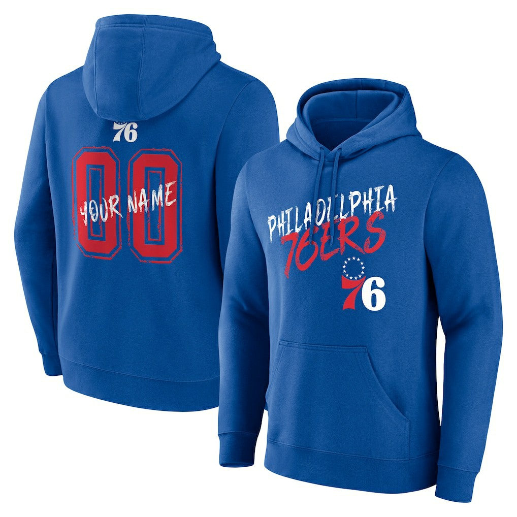 NBA - Philadelphia 76ers Hustle Custom Pullover Hoodie - Royal