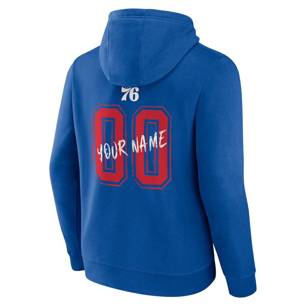 NBA - Philadelphia 76ers Hustle Custom Pullover Hoodie - Royal