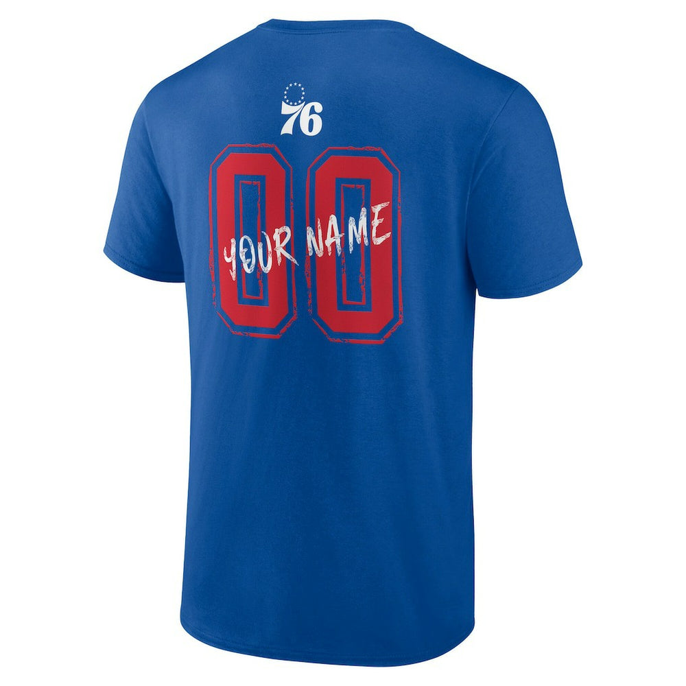 NBA - Philadelphia 76ers Hustle Custom T-Shirt - Royal