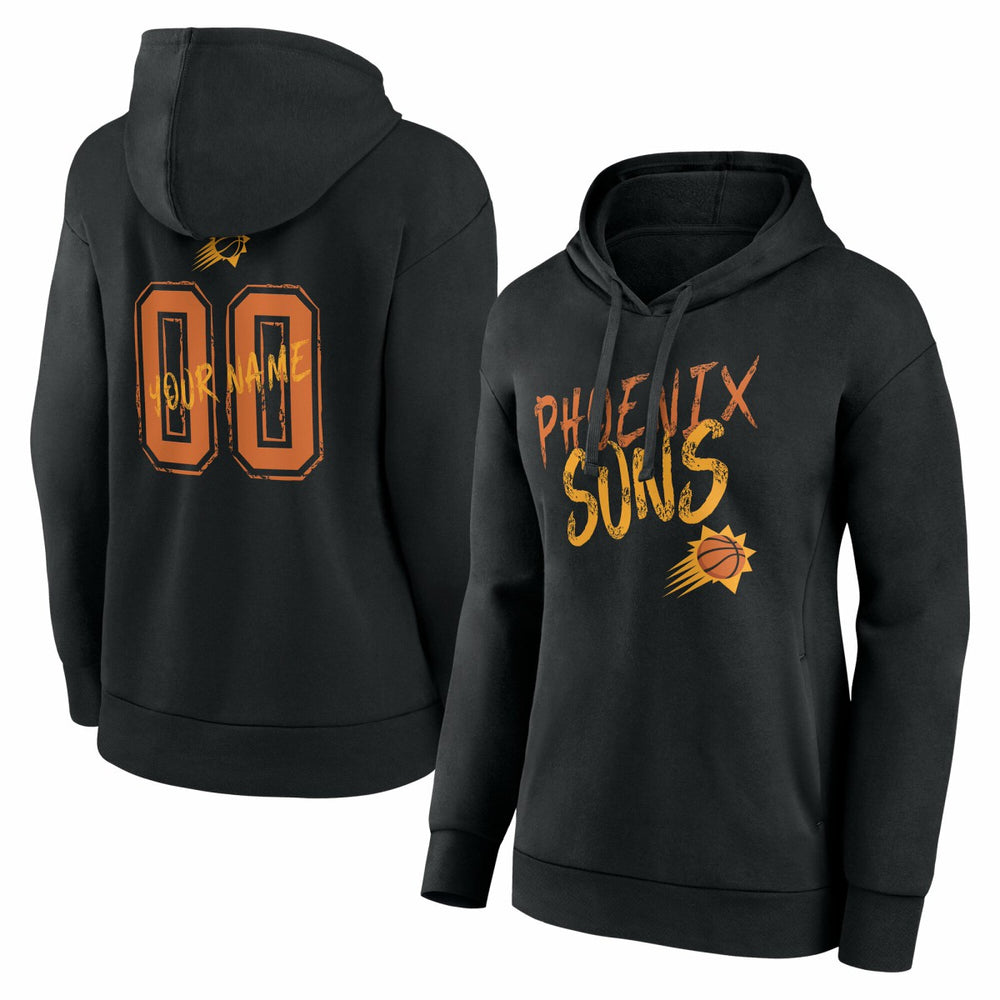 NBA - Phoenix Suns Women's Hustle Custom Pullover Hoodie - Black