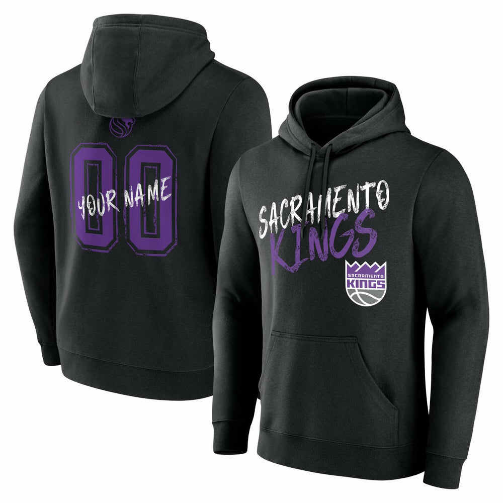 NBA - Sacramento Kings Hustle Custom Pullover Hoodie - Black
