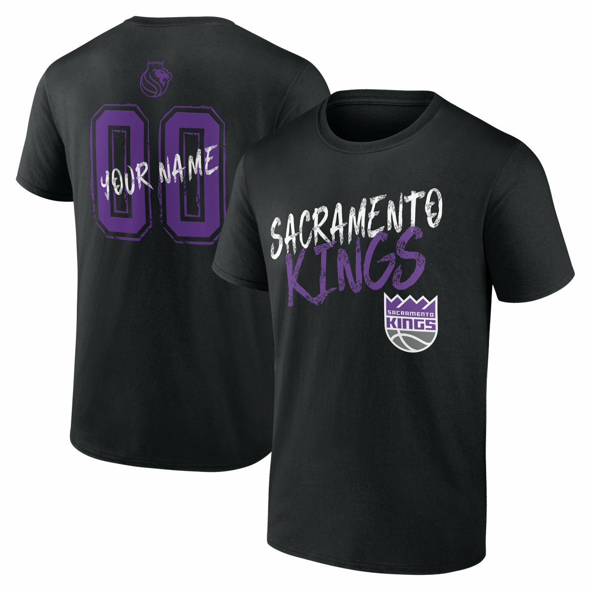 NBA - Sacramento Kings Hustle Custom T-Shirt - Black