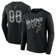 NBA - San Antonio Spurs Hustle Custom Long Sleeve T-Shirt - Black