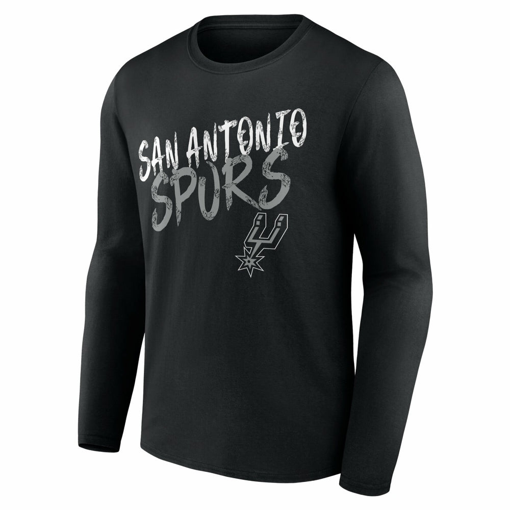NBA - San Antonio Spurs Hustle Custom Long Sleeve T-Shirt - Black