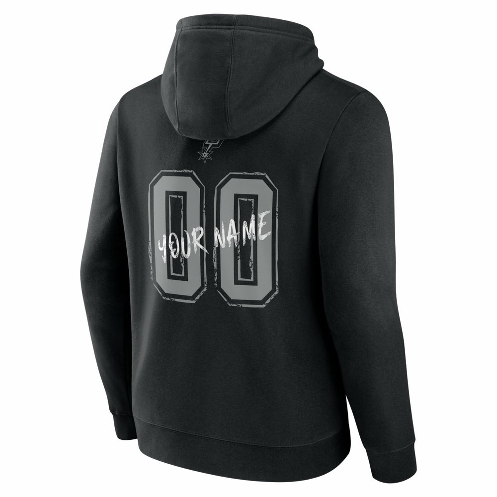 NBA - San Antonio Spurs Hustle Custom Pullover Hoodie - Black