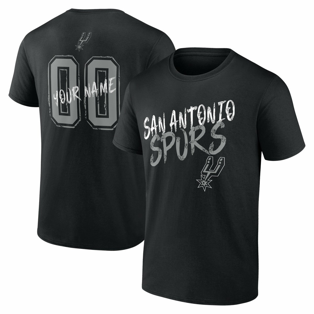 NBA - San Antonio Spurs Hustle Custom T-Shirt - Black