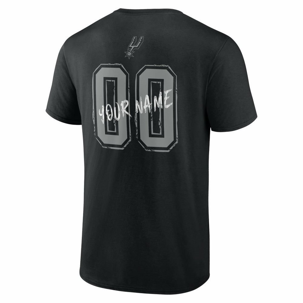 NBA - San Antonio Spurs Hustle Custom T-Shirt - Black
