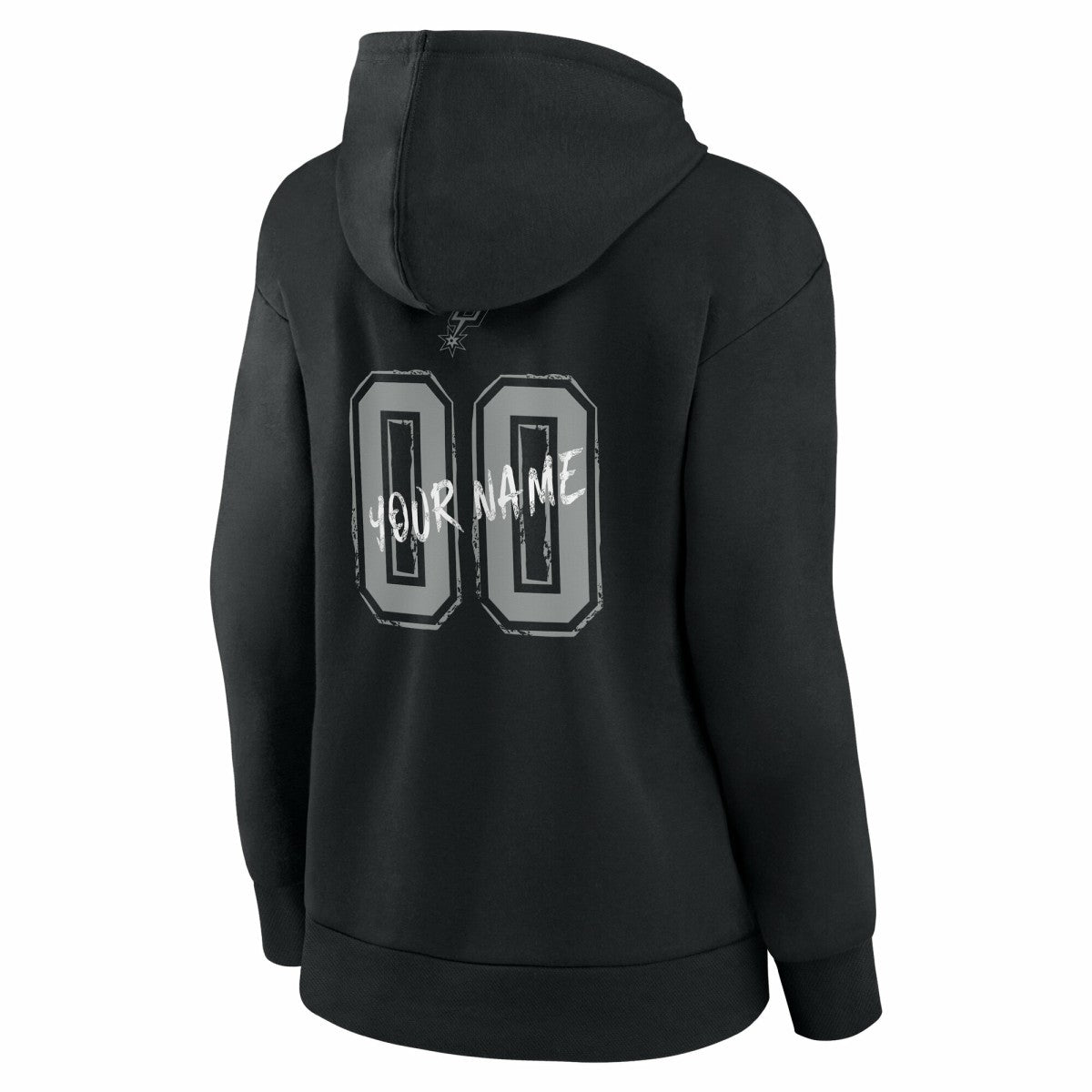 NBA - San Antonio Spurs Women's Hustle Custom Pullover Hoodie - Black