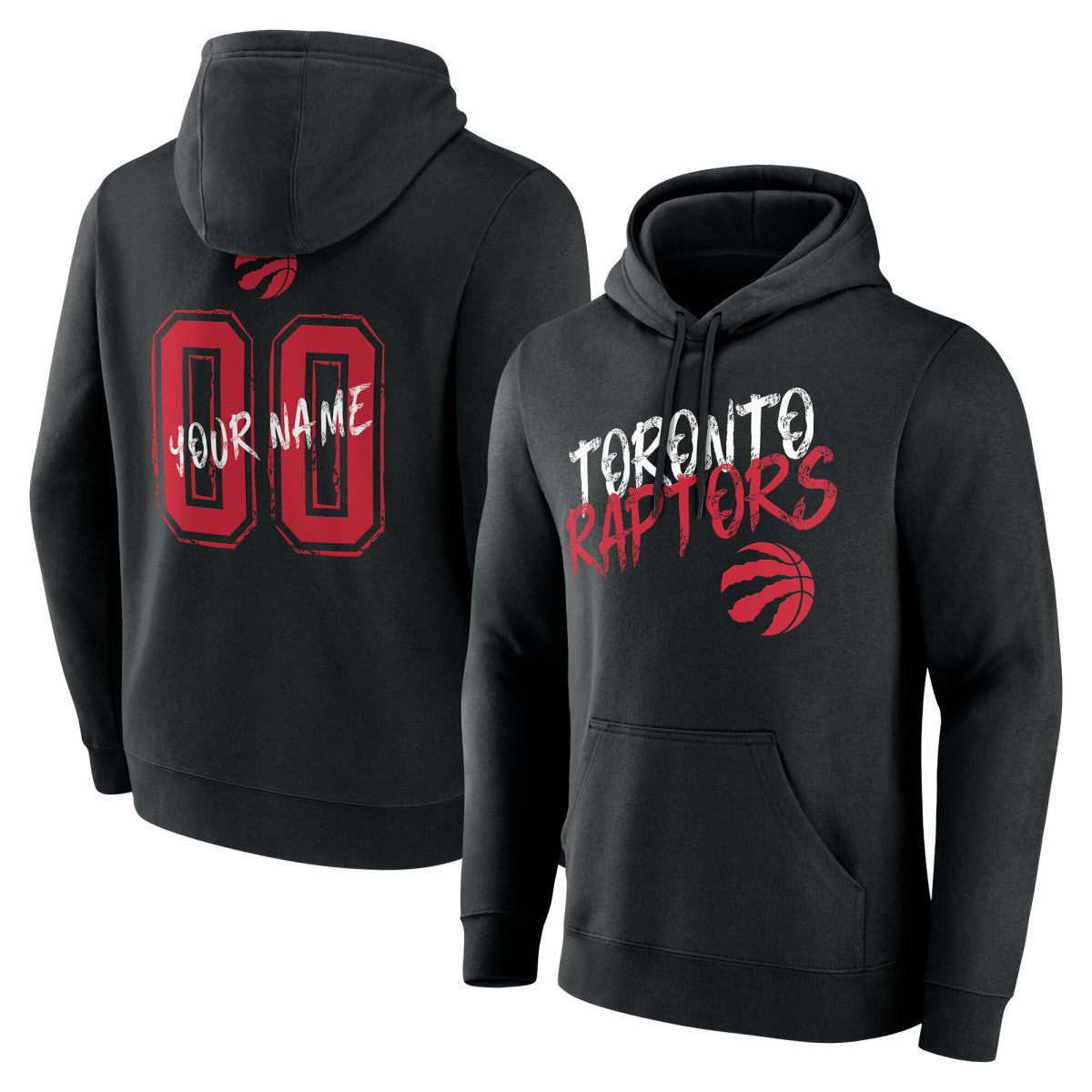 NBA - Toronto Raptors Hustle Custom Pullover Hoodie - Black