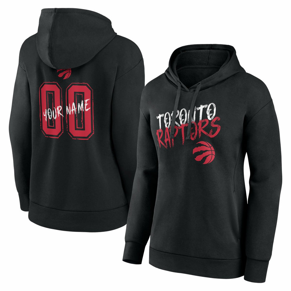 NBA - Toronto Raptors Women's Hustle Custom Pullover Hoodie - Black