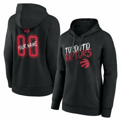 NBA - Toronto Raptors Women's Hustle Custom Pullover Hoodie - Black