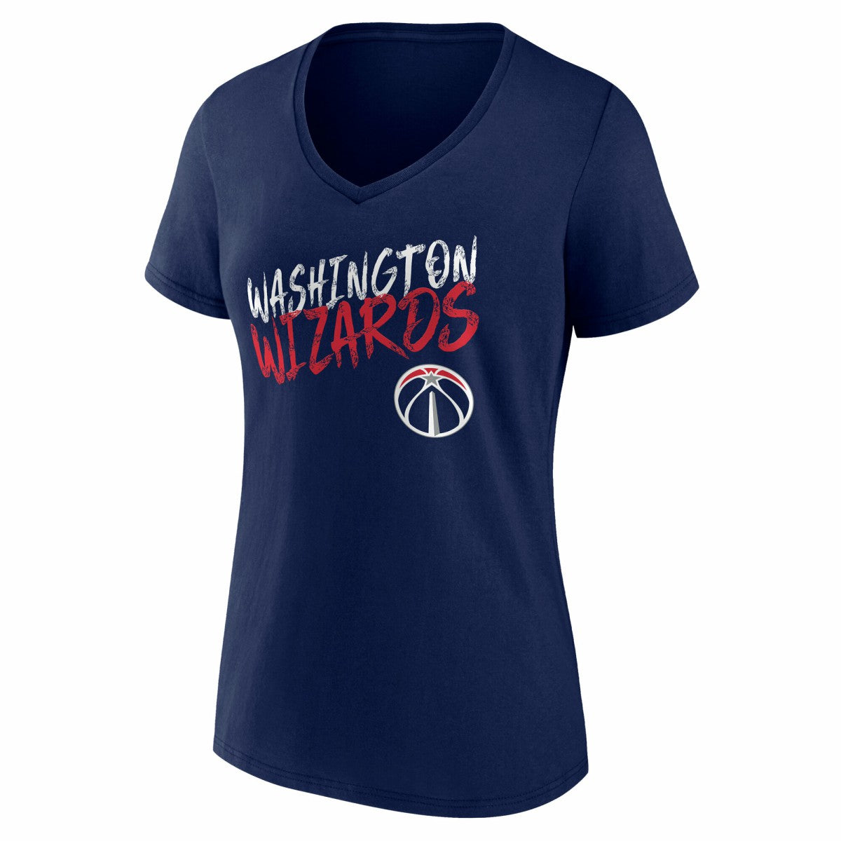 NBA - Washington Wizards Women's Hustle Custom V-Neck T-Shirt - Navy