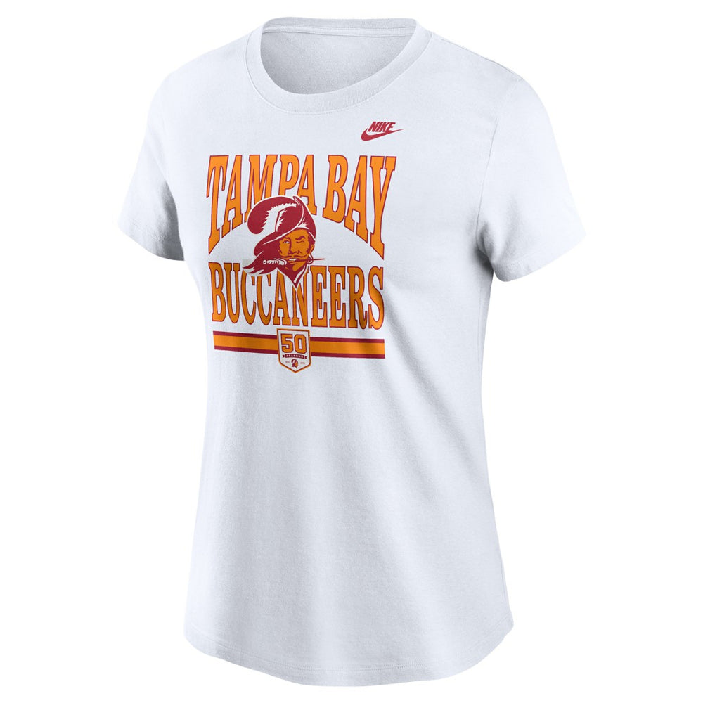Tampa Bay Buccaneers Women's 50th Season T-Shirt White - Nike