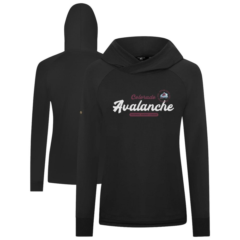 Colorado Avalanche - Levelwear Women's Slender Monument Raglan Pullover Hoodie Black