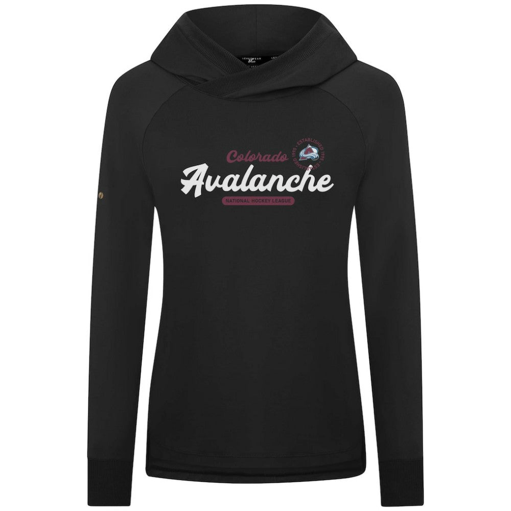 Colorado Avalanche - Levelwear Women's Slender Monument Raglan Pullover Hoodie Black
