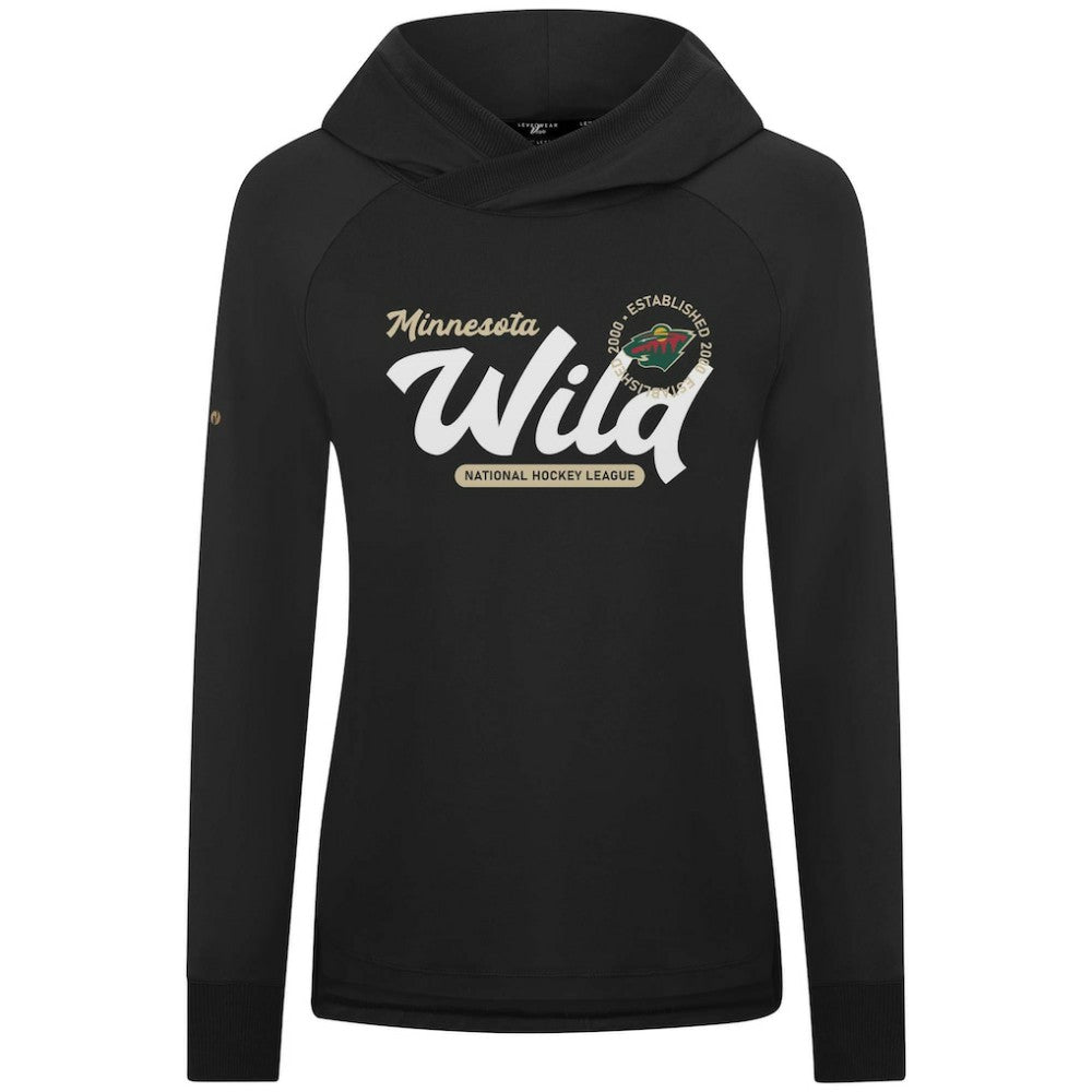 Minnesota Wild - Levelwear Women's Slender Monument Raglan Pullover Hoodie Black